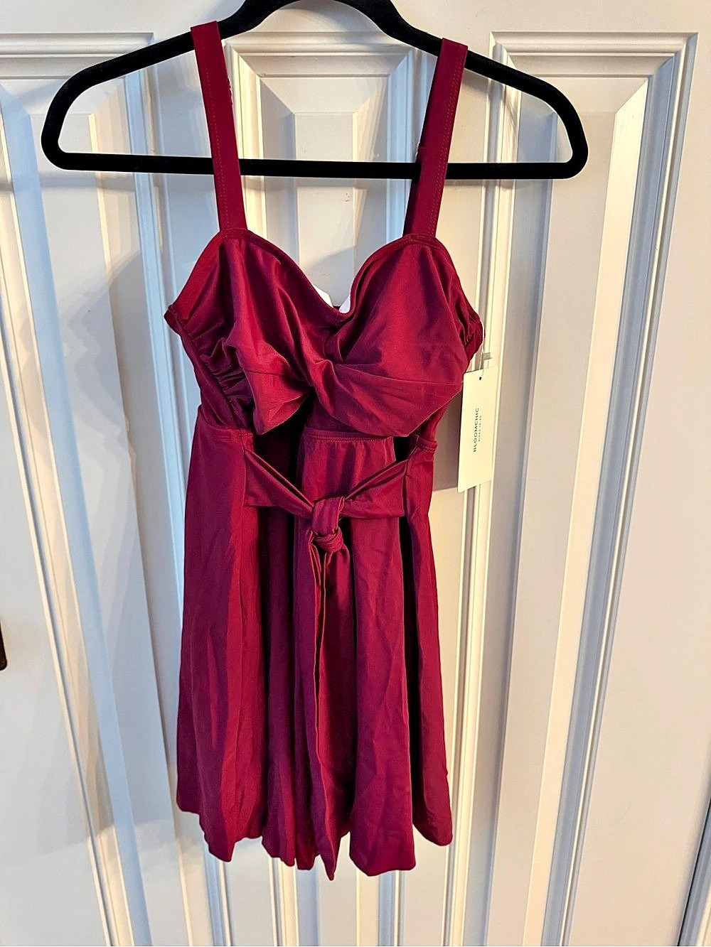 BloomChic NWT burgandy swim dress